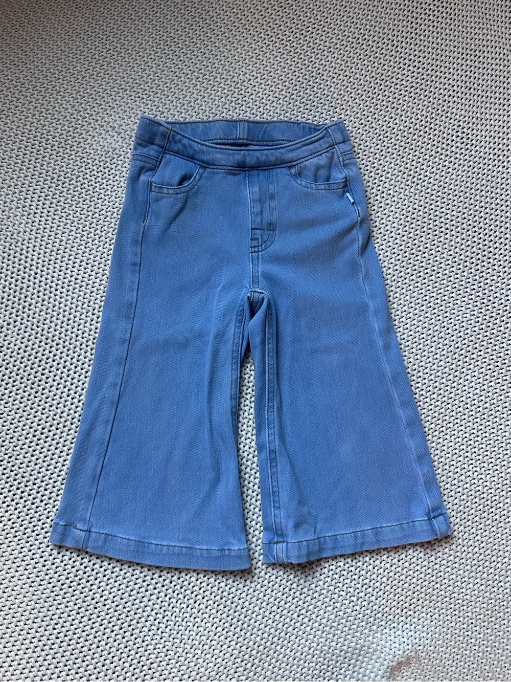 18-24 Months Little Sleepies Soft Light Blue Girls' Flare Denim Jeans Pull On